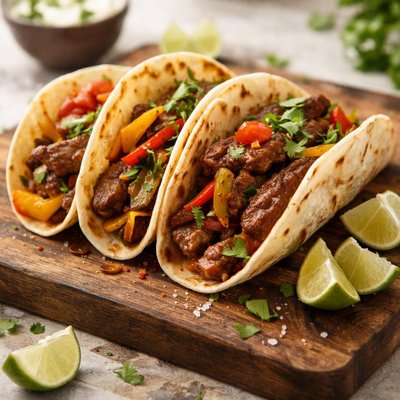 Fajita taco beef