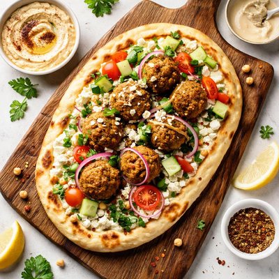 Falafel flat bread