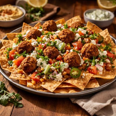 Falafel nachos