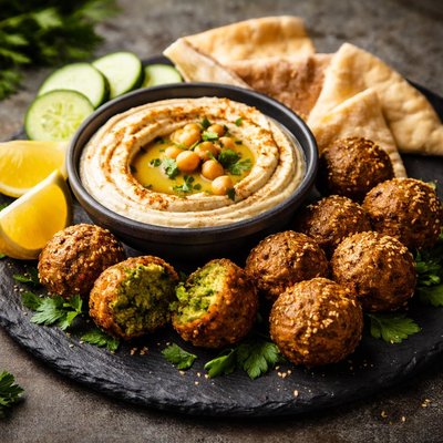 Falafel with houmous