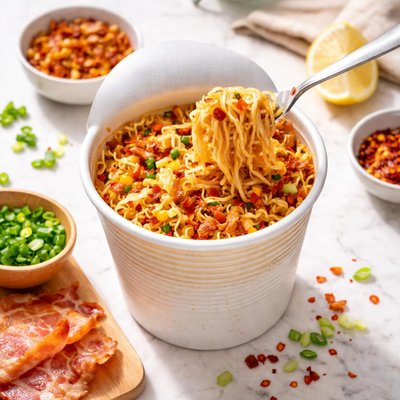 Fantastic  noodles crispy bacon