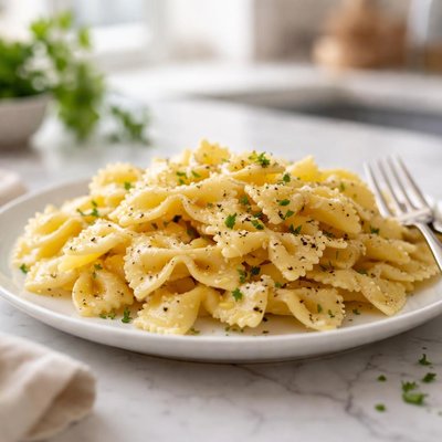 Farfalle with butter