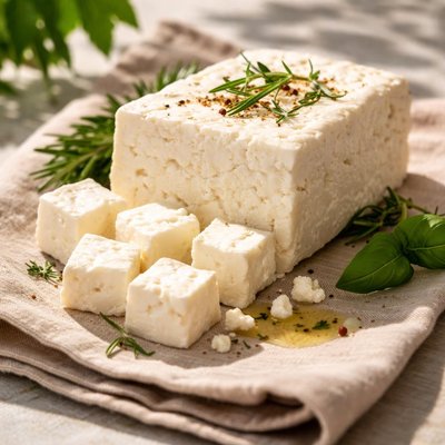 Farm to table white cheese
