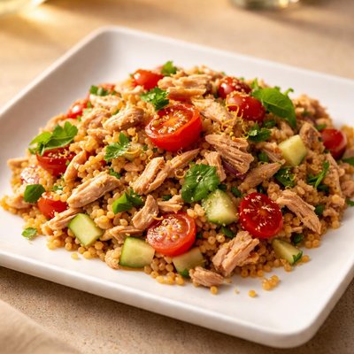 Farro with tuna