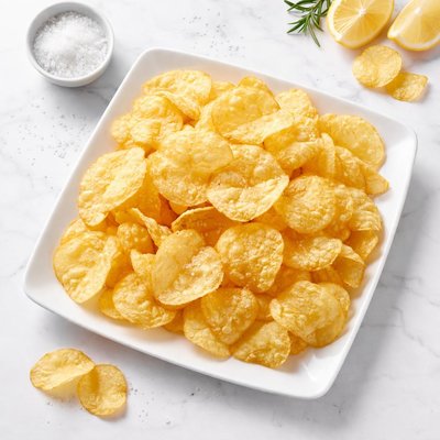Fat reduced kettle chips