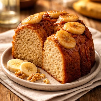 Fatia bolo de banana