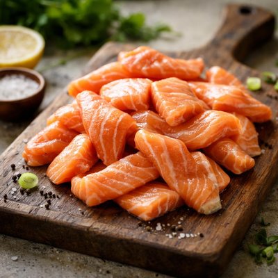 Fatty salmon trimmings