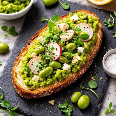 Fava bean sandwich