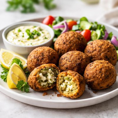 Feta falafel