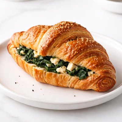 Feta spinach croissant