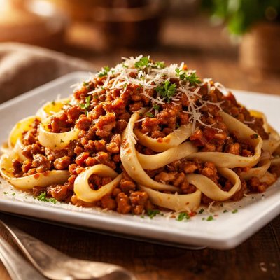 Fettuccine bolognese