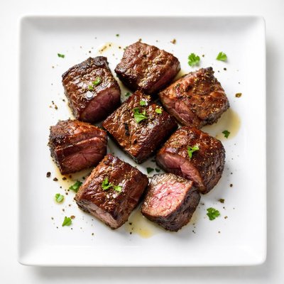 Few small pieces of beef