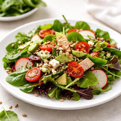 Field of greens salad