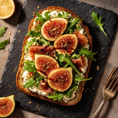 Fig arugula sandwhich