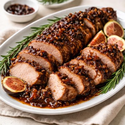 Fig balsamic roasted pork tenderloin skinny taste