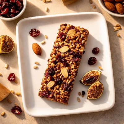 Fig cranberry almond bar