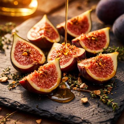 Figs with drizzled honey