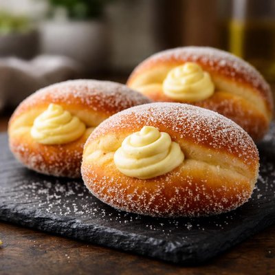 Filipino cream filled donut