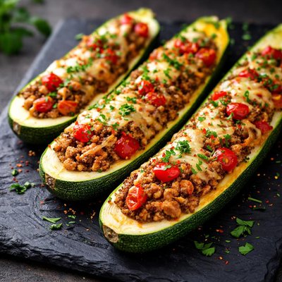 Filled zucchini