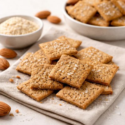 Fine ground sea salt almond flour crackers