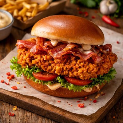 Firecracker mccrispy with bacon