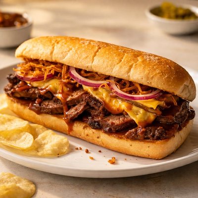 Firehouse brisket sub