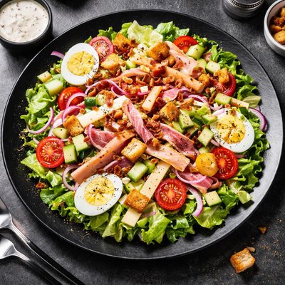 Firehouse hook and ladder salad with ham
