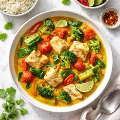 Fish and vegetable curry