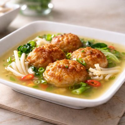 Fish cake in soup