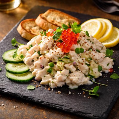 Fish cream salad