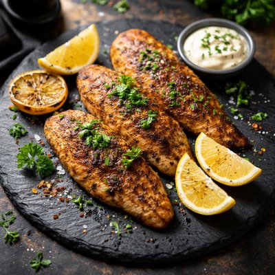 Fish filet blackened