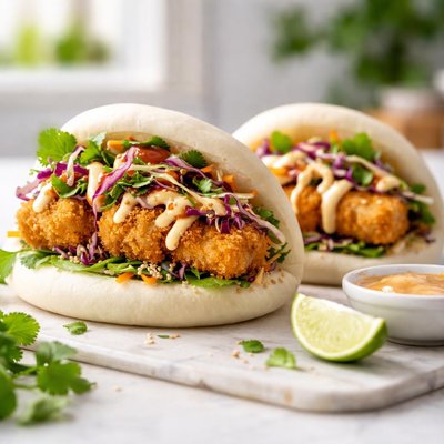 Fish finger bao
