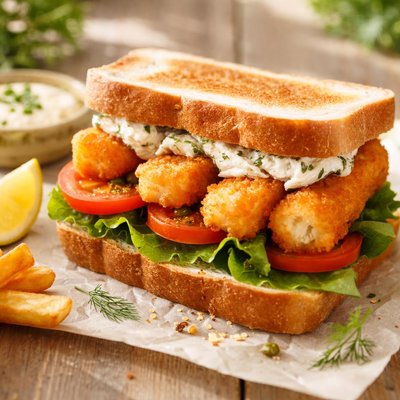 Fish finger sandwich