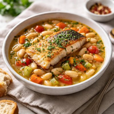 Fish in bean soup