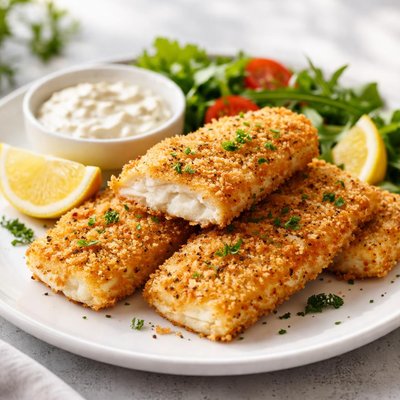 Fish in breadcrumbs