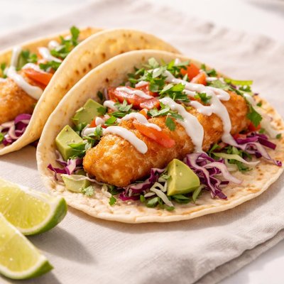 Fish soft shell taco