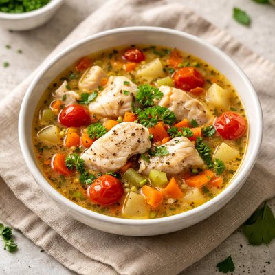 Fish soup with veggies