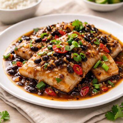 Fish with black bean sauce