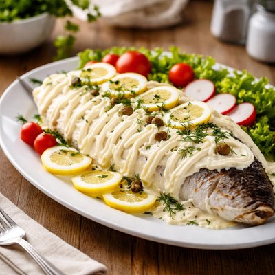 Fish with mayonnaise