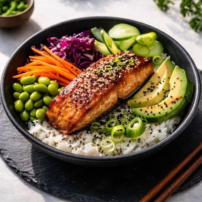 Fishbowl miso salmon