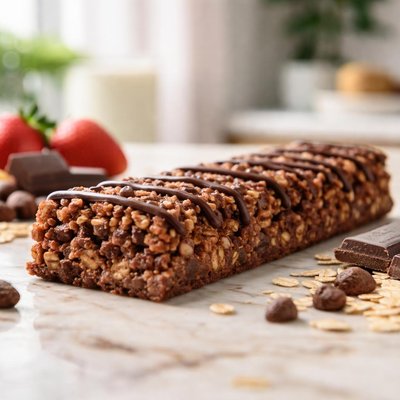 Fitness chocolate breakfast cereal bar