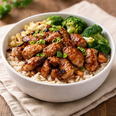 Flame broiler chicken bowl