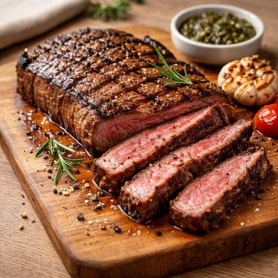 Flame grilled angus steak