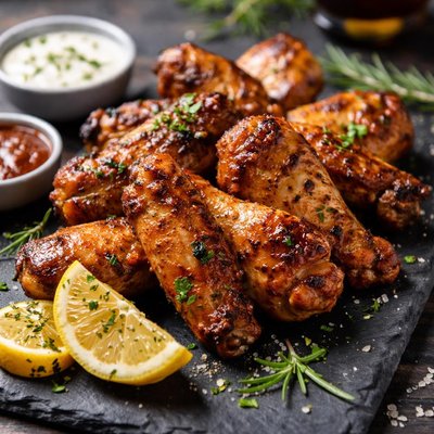 Flame grilled chicken wings