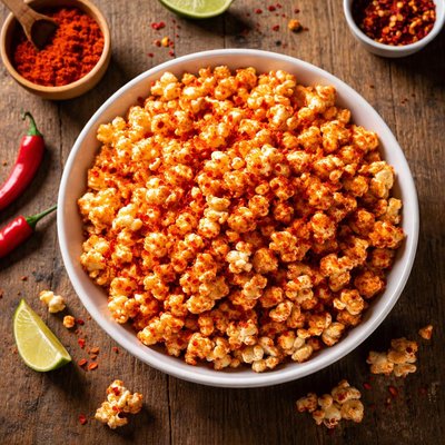 Flaming hot popcorn
