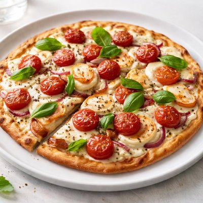 Flammenkuchen tomate mozzarella