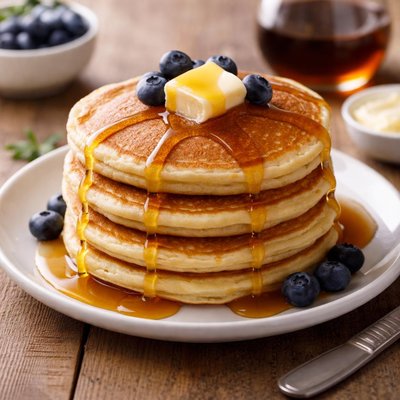 Flapjacks with syrup