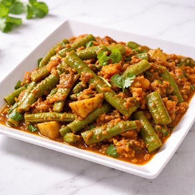 Flat beans curry