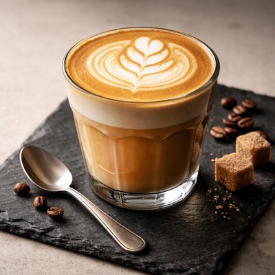 Flat white latte