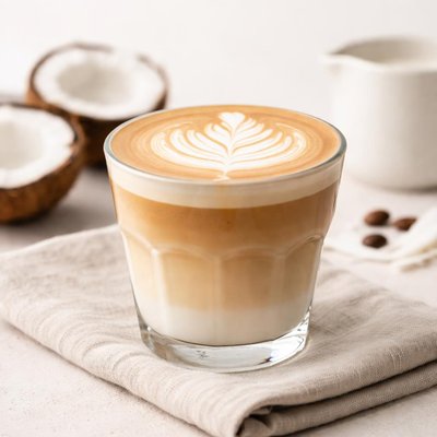 Flat white with coconut milk